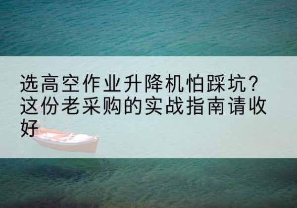 广德高空作业升降机厂家推荐-选高空作业升降机怕踩坑？这份老采购的实战指南请收好